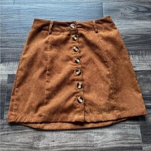Brown Button-Up Skirt